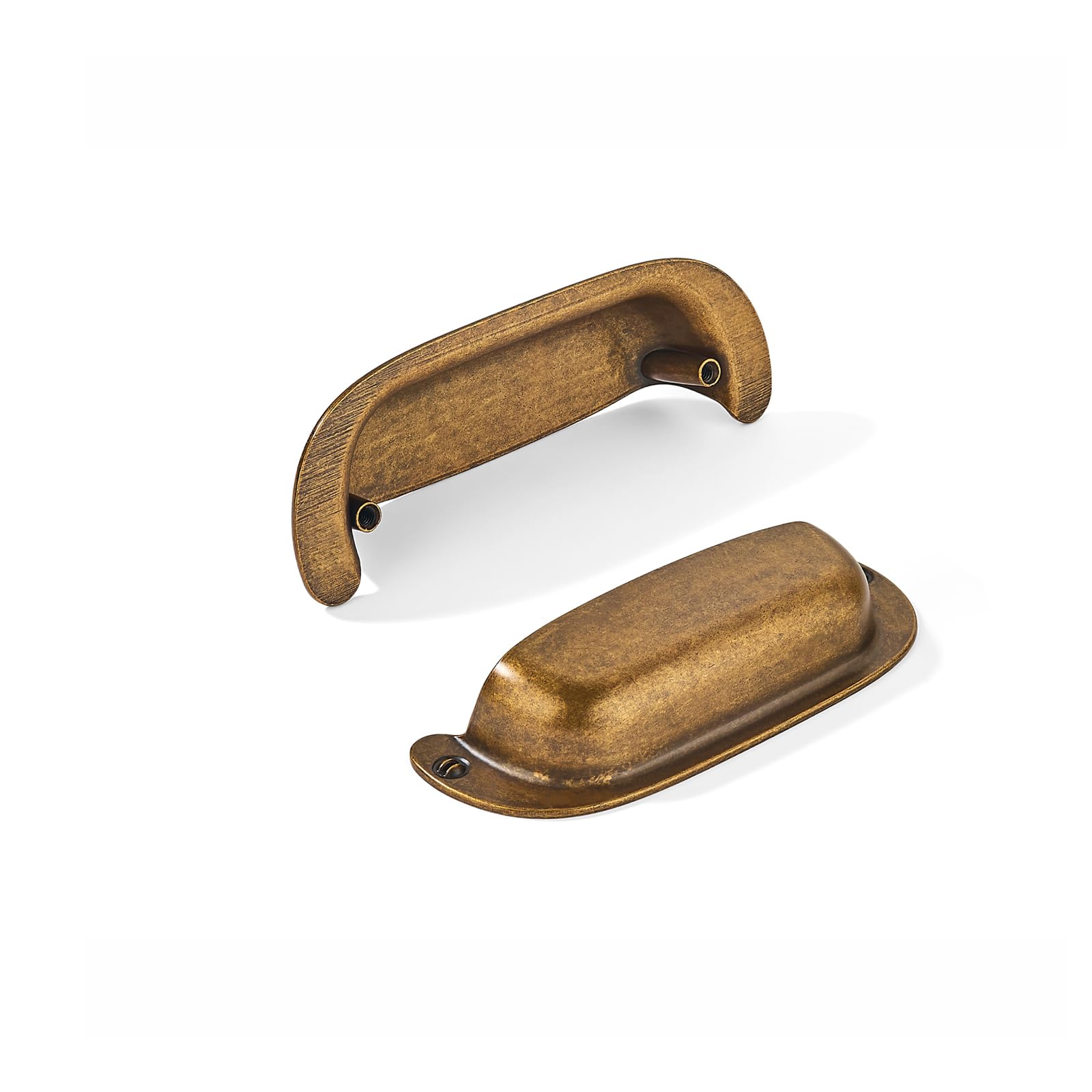 Photo 1 of khtumeware 10 Pack 3-3/4"(96mm) Hole Center Vintage Drawer Retro Pulls Antique Brass Cabinet Bin Cup Pulls Bathroom Hardware Cabinet Handles Drawer Handles Knobs
