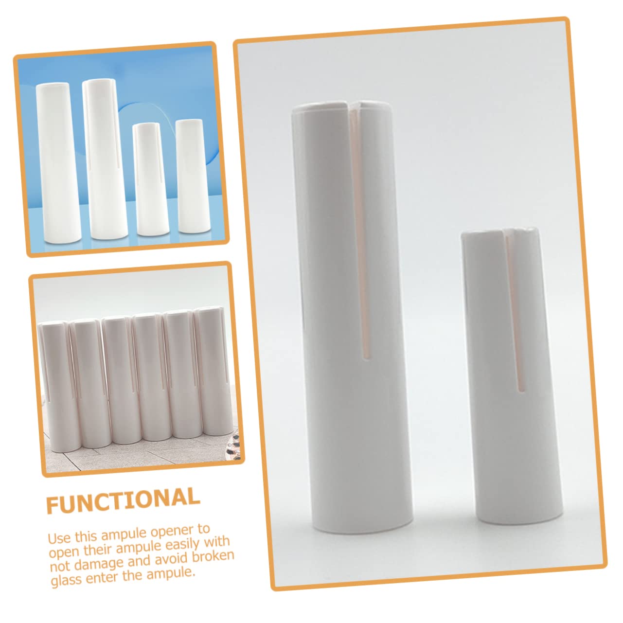 COLLBATH 20pcs Ampoule Opener Ampule Bottle Breaker Medical Bottle Breaker Bottle Opener Labors Medical Bottle Opener Ampule Opening Tool Ampule Bottle Opening Tools Vial Decapper White Abs