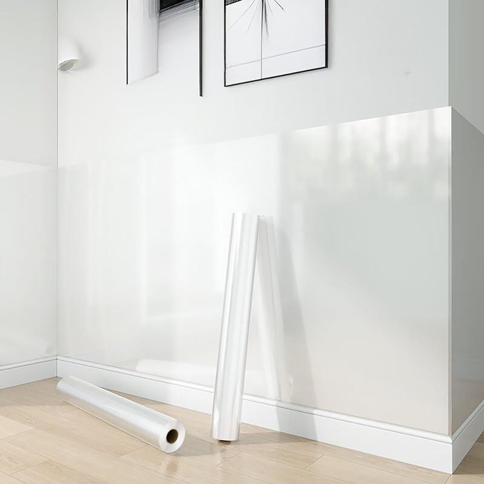 HENANCXF Clear Wall & Door Protector,10M(32.8FT),Electrostatic Wall Protective Film, For Trash Cans, Chair Bumpers, Carpet, Stove Backsplashes And Behind Stove(Size:60CM(23.62FT),Color:Transparent)