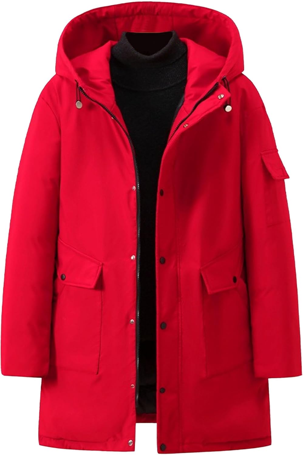 Men's Warm Snowboarding Jacket Waterproof Hooded Ski Jackets for Hiking Windproof Mountain Raincoat Winter Coats