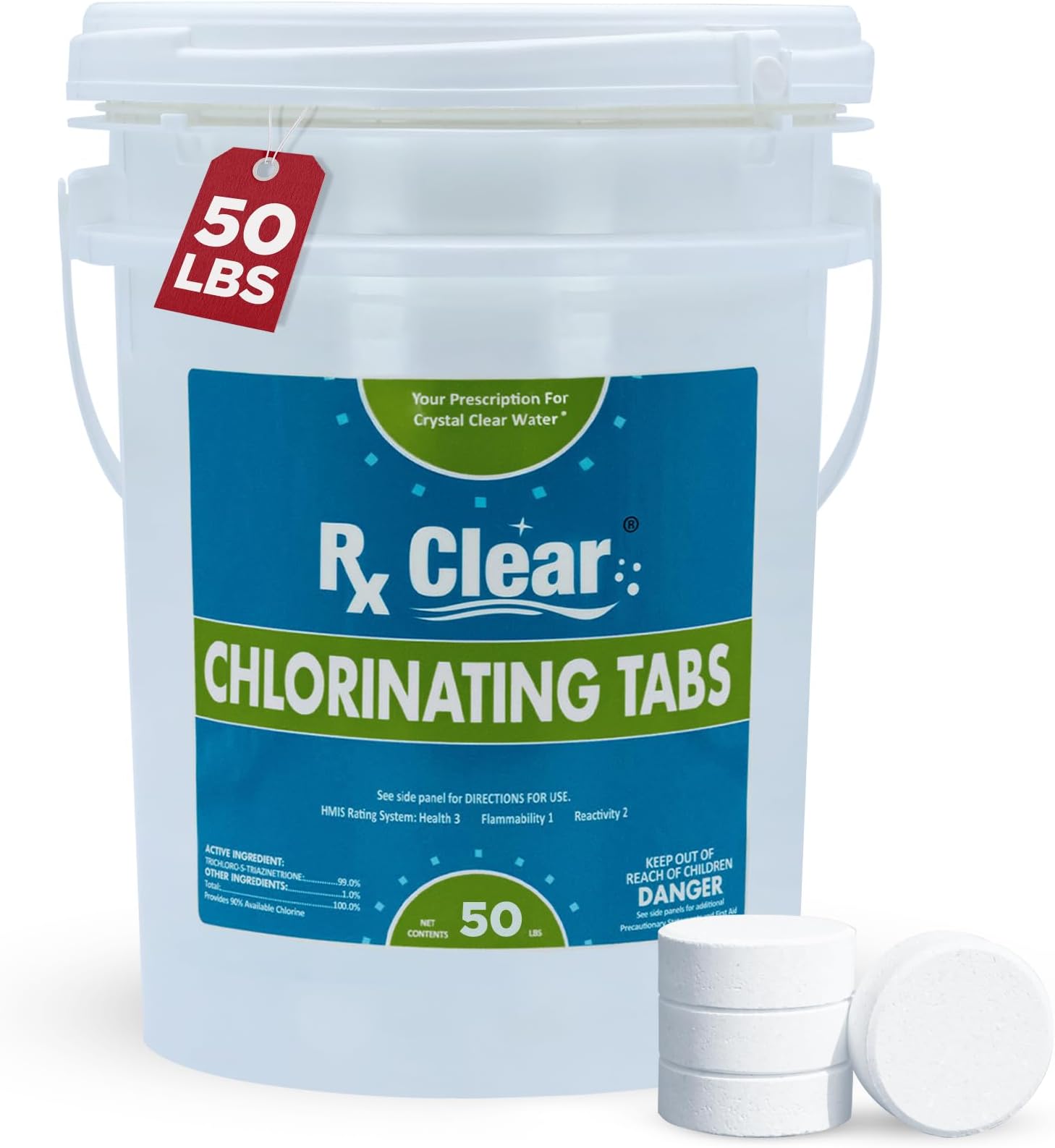 Rx Clear? 3 In. Stabilized Chlorine Tablets - 50 Lbs.