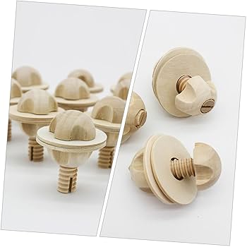 Amazon.co.jp: OSALADI 2個木製ネジ 取り外し可能 可能な木