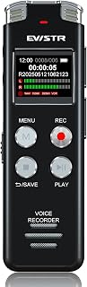 EVISTR L357 128GB Voice Activated Digital Voice Recorder with Playback - Noise Reduction, 32H Battery, USB-C for Lectures, Meetings, Interviews