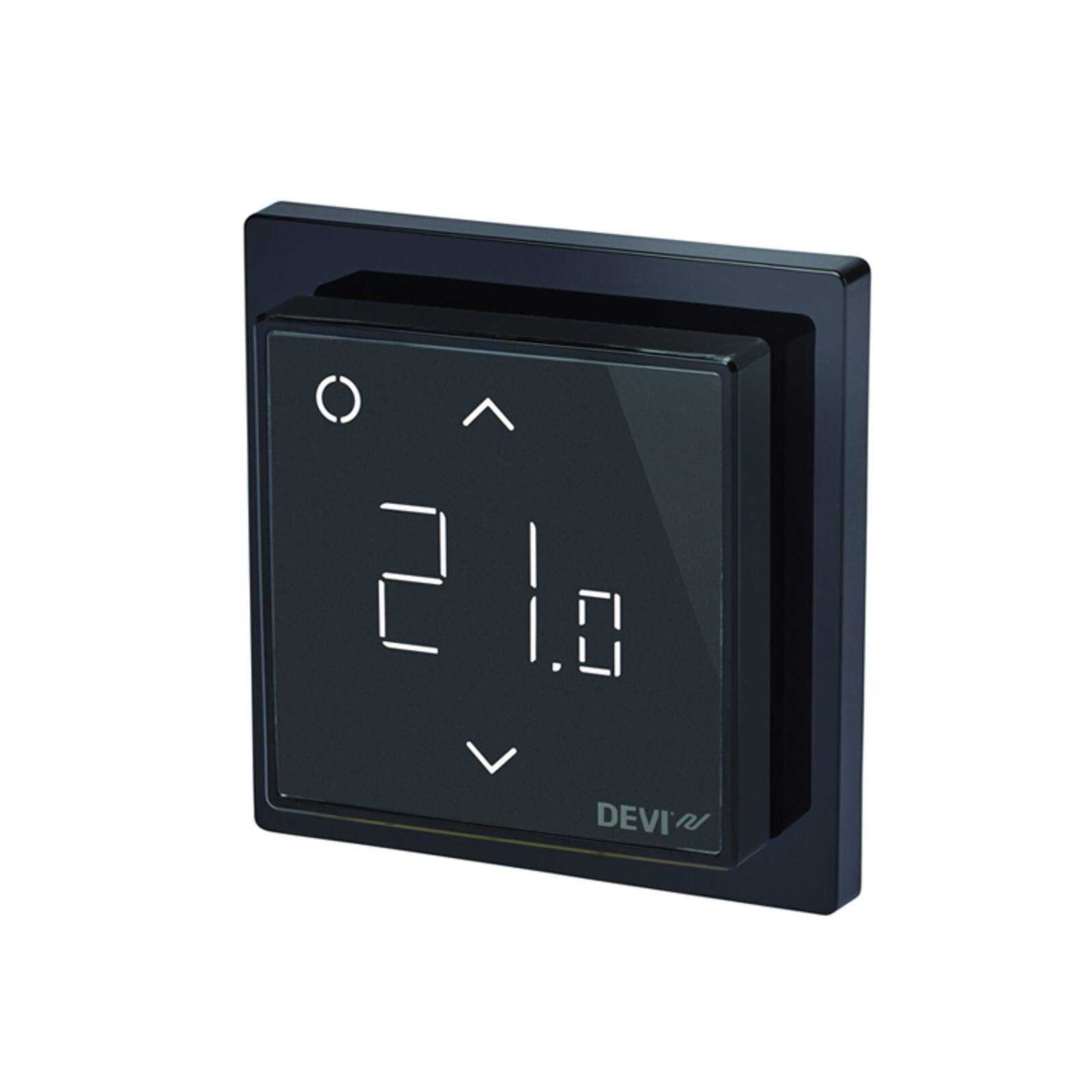 DEVIreg Smart WiFi Raumthermostat NTC 15k Digital für Fußbodenheizung elektrisch WLAN Thermostat Unterputz App-Steuerung Temperaturregler Touch Display schwarz 140F1143