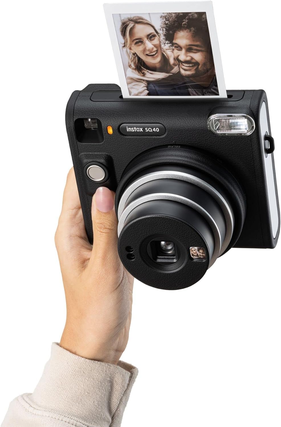 Fujifilm instax SQUARE SQ40 - Fotocamera Istantanea, Esposizione Automatica, Modalità Selfie & Instax Monochrome Film, A Tinta Unita, Square 10 Shot