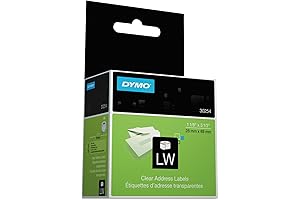 Clear Dymo Labels: 30254 LW Address Labels for Effortless Organization