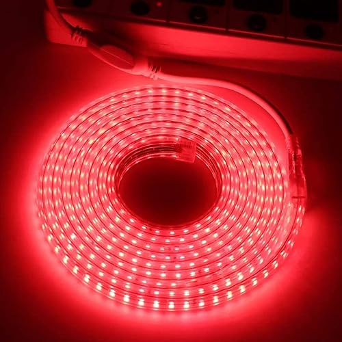 SUYOOULIN Tira de luces LED, 30 pies29.5 ft, súper brillante, 9000 lúmenes, 5050, 60 LEDsm, tiras de luz LED, alto voltaje AC110V-130V Waterpoof