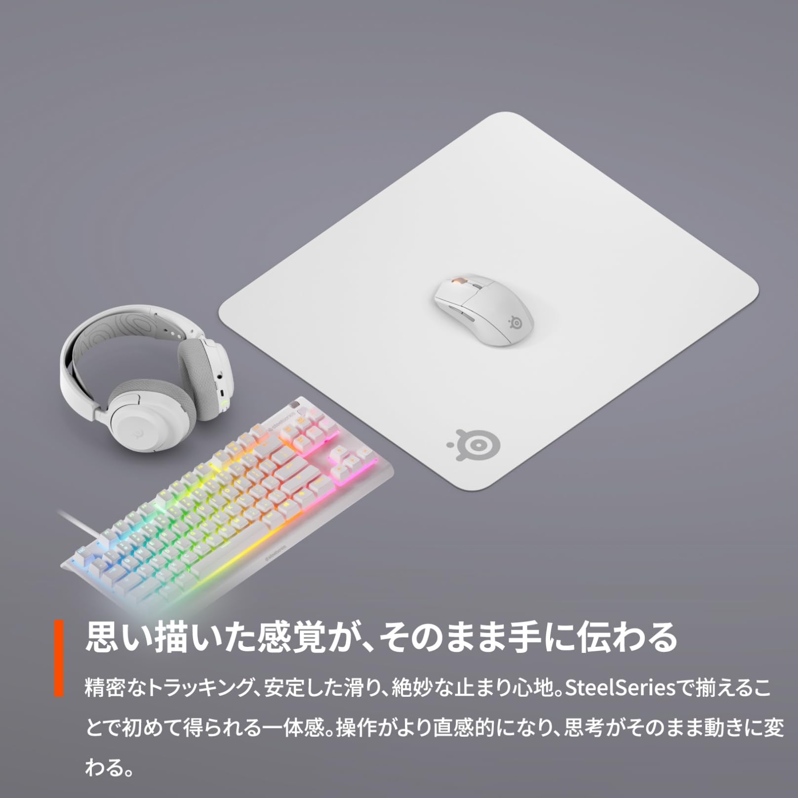 Amazon.co.jp: SteelSeries ゲーミングマウスパッド QcK Lサイズ White