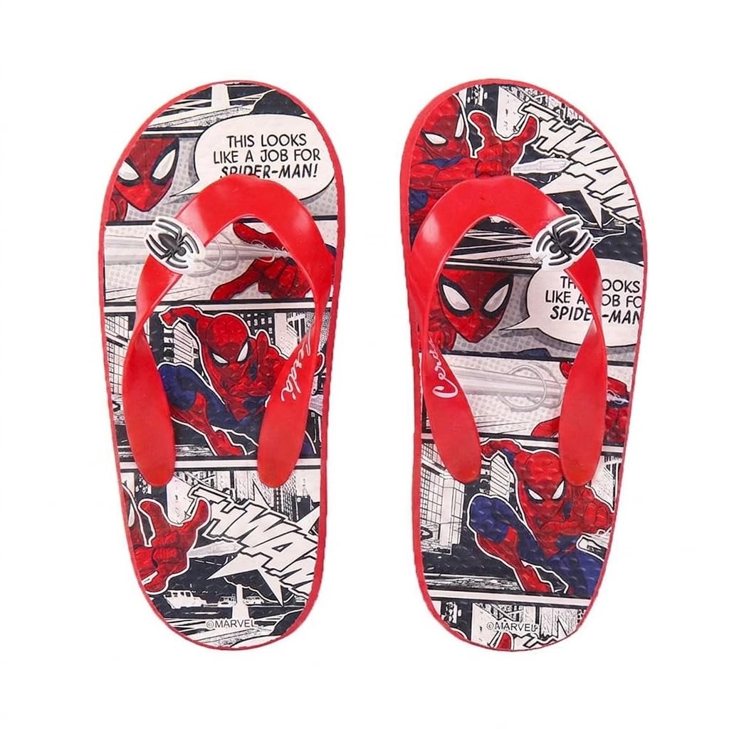 CARTOON Infradito Bambino Spider-Man Marvel 100% EVA, Ciabatte Mare Piscina Spiaggia Leggere Antiscivolo Sandali Estivi per Bambini con Grafica Fumetto