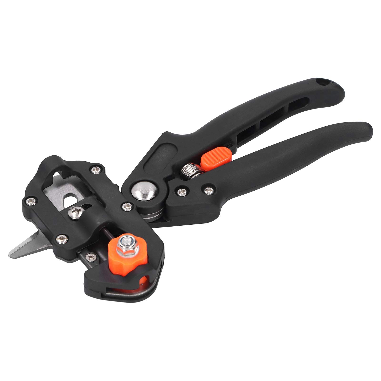Wakects Set di Attrezzi per Innesto da Giardino, Cesoia per Innesto in ABS con Taglio Preciso, Kit per Tagliare Rami da 5 Pezzi, 543 G con Custodia per Giardinieri, Frutteti, Vivai (BLACK)