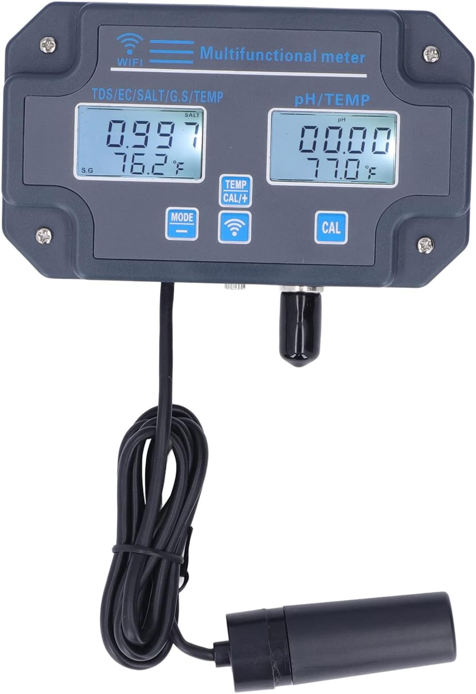 Haofy Water Quality Tester Multiparameter Real Time Data EC Salt Temp Alarm Monitor, Online Monitoring for Laboratories (1)