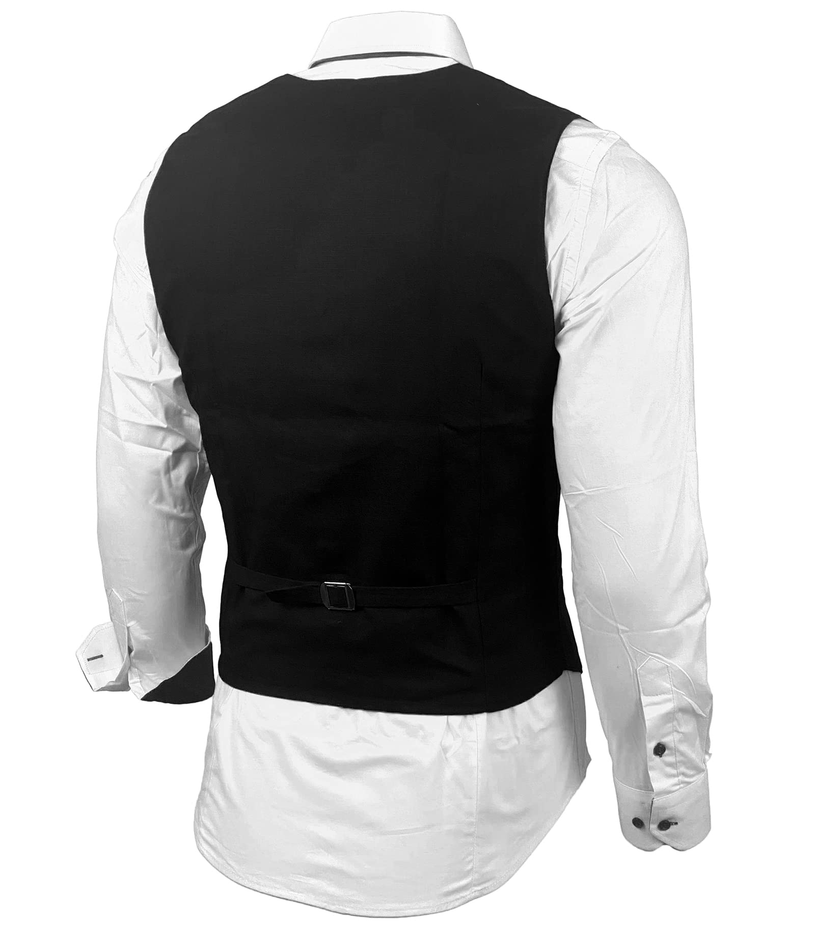 Herren Hemd Weste Krawatte Set Business Anzugweste Westen Slim Fit Smoking Frack Business Herrenanzug-Set Sakko B-101