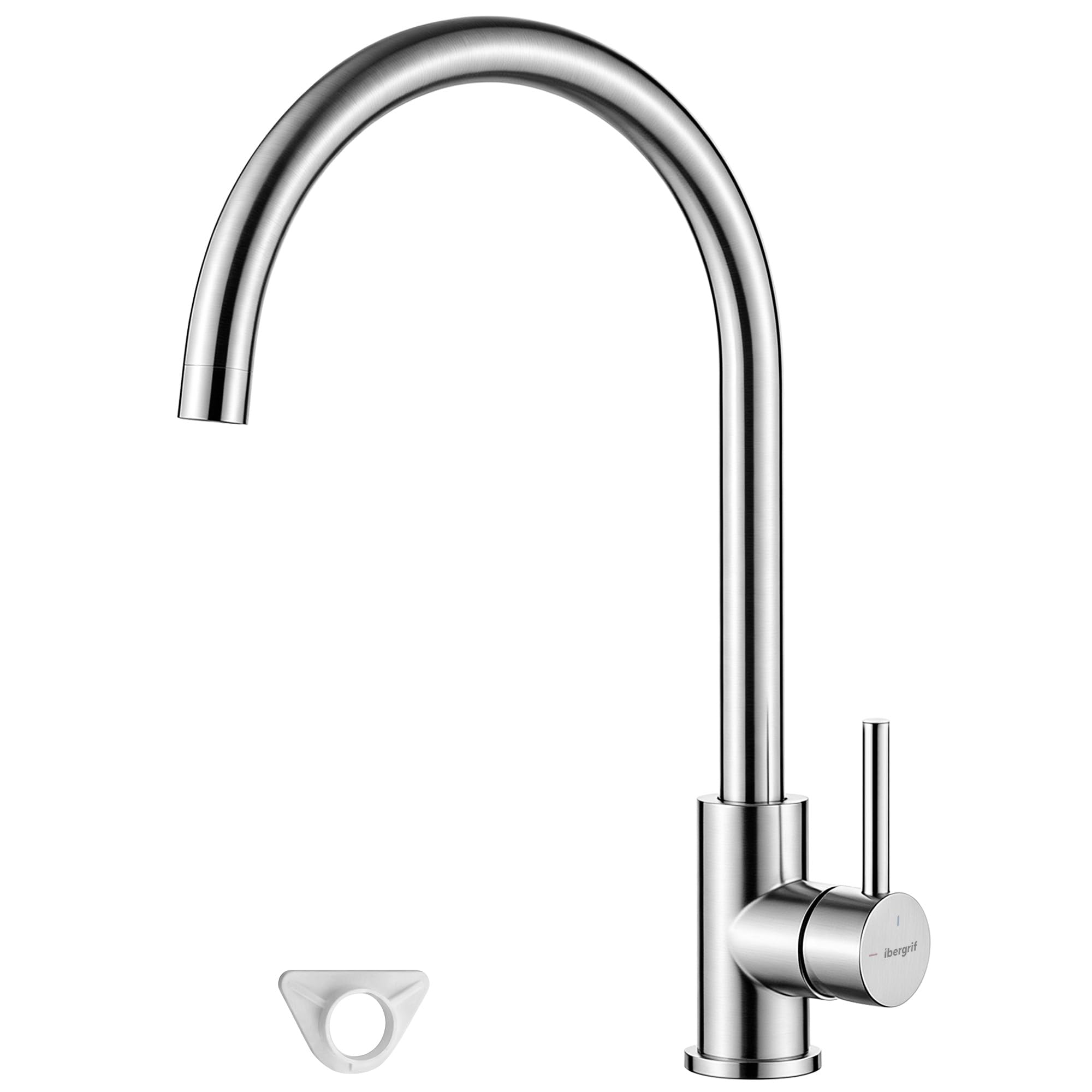 GRIFEMA Kitchen Sink Taps Mixer, Stainless Steel Chrome Single Lever Tap