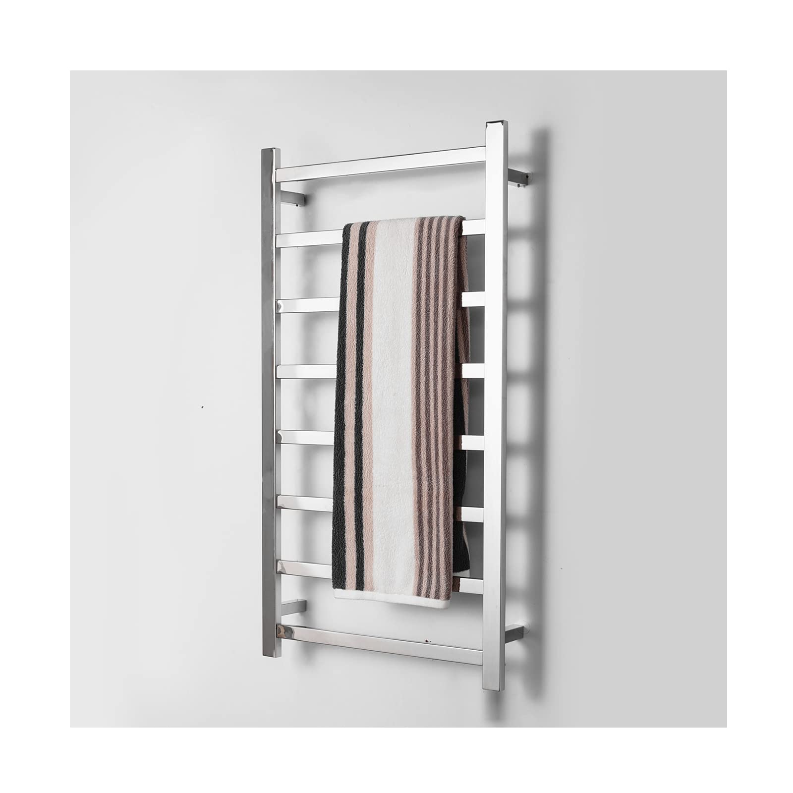 Chauffe-serviettes électrique 8 barres inox pour séchage de linge de bain