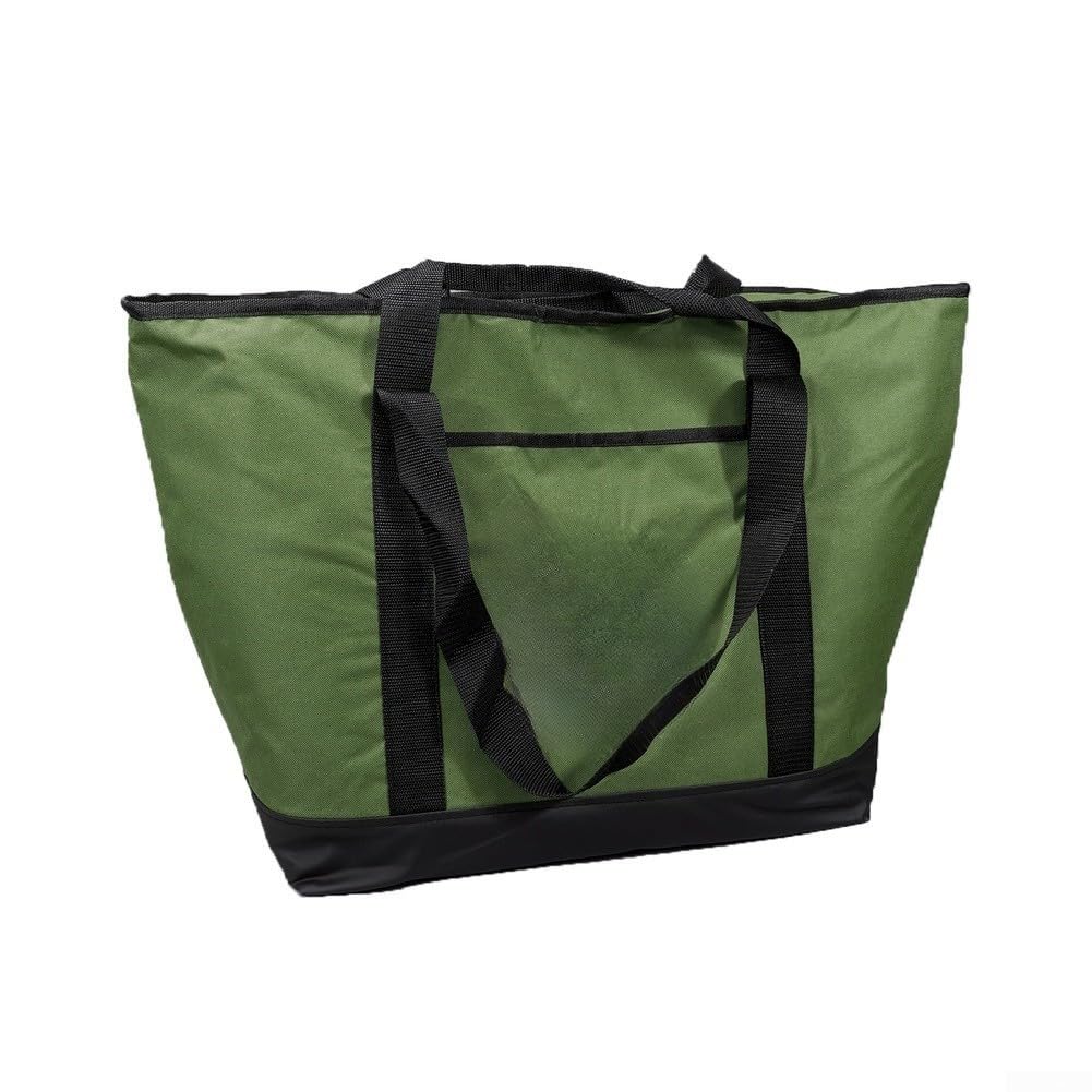 Bolsa térmica de transporte de alimentos diseñada para actividades al aire libre con asas dobles en la parte inferior reforzada y amplio volumen interno (amarillo)