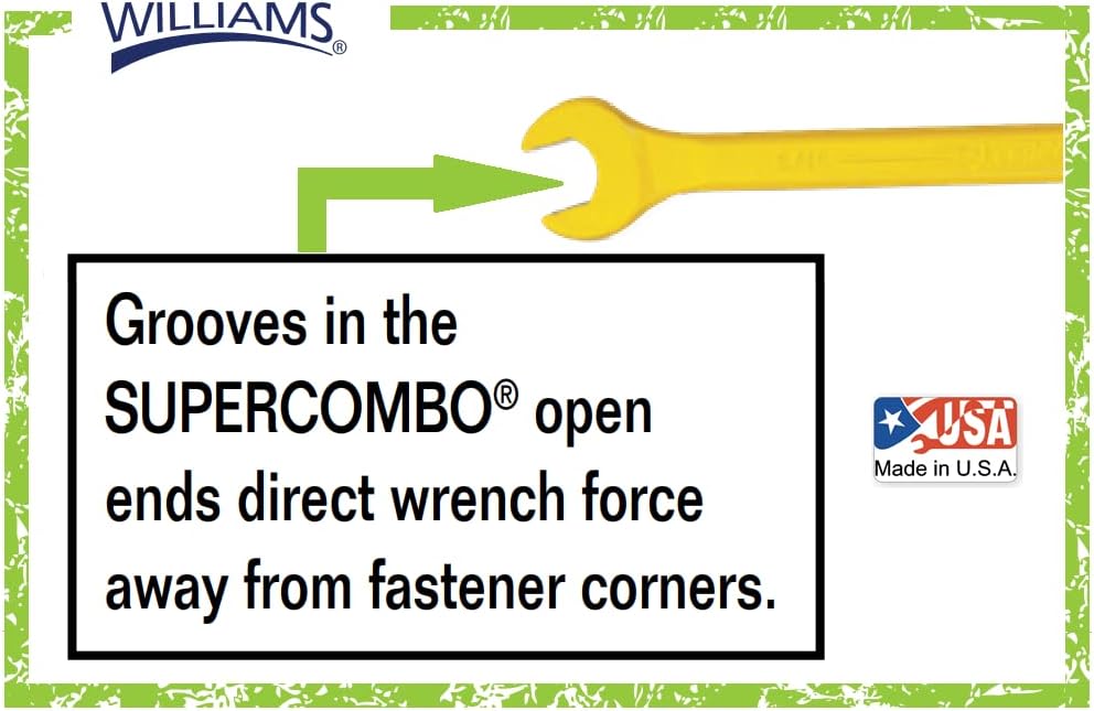 Williams 1226YSC Yellow Super Combo Combination Wrench, 13/16-Inch