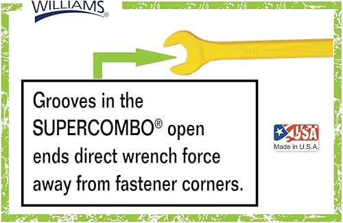 Miniatura 7 de Williams 1216YSC Llave combinada súper combinada amarilla, 12 pulgada