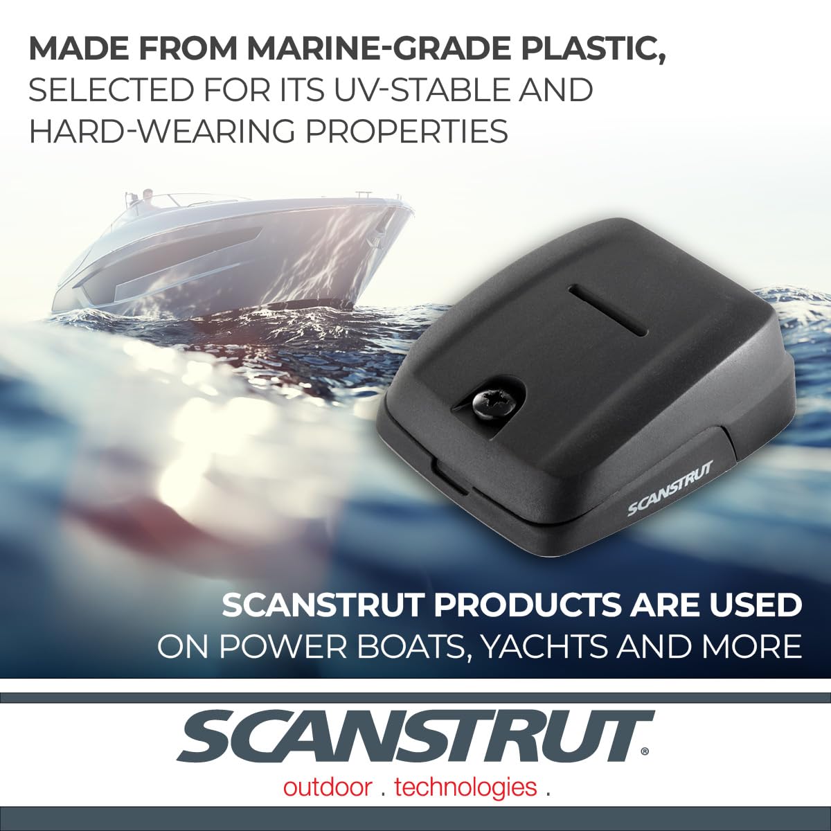 Scanstrut DS-HD10-BLK - Guarnizione per Cavi Orizzontale Doppia, Colore: Nero