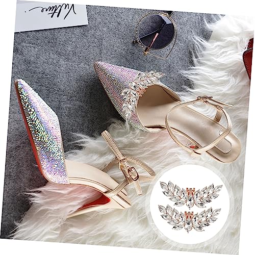 Pince à chaussures strass dorée pour décoration de fête - 4