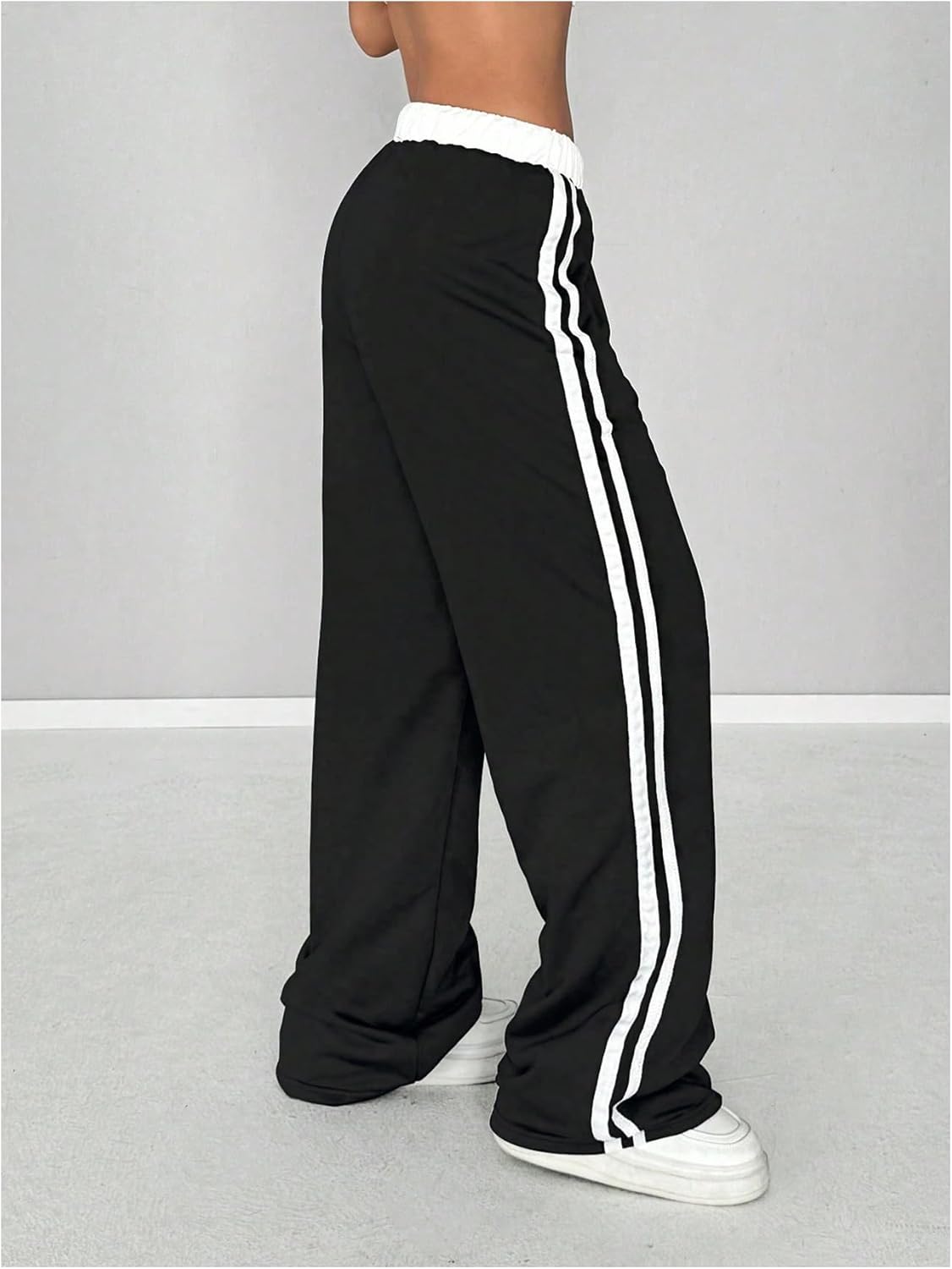 SOLY HUX Women's Baggy Sweatpants Wide Leg Ed Hardy Sweatpant Y2k Drawstring Pants Streetwear - Image 3