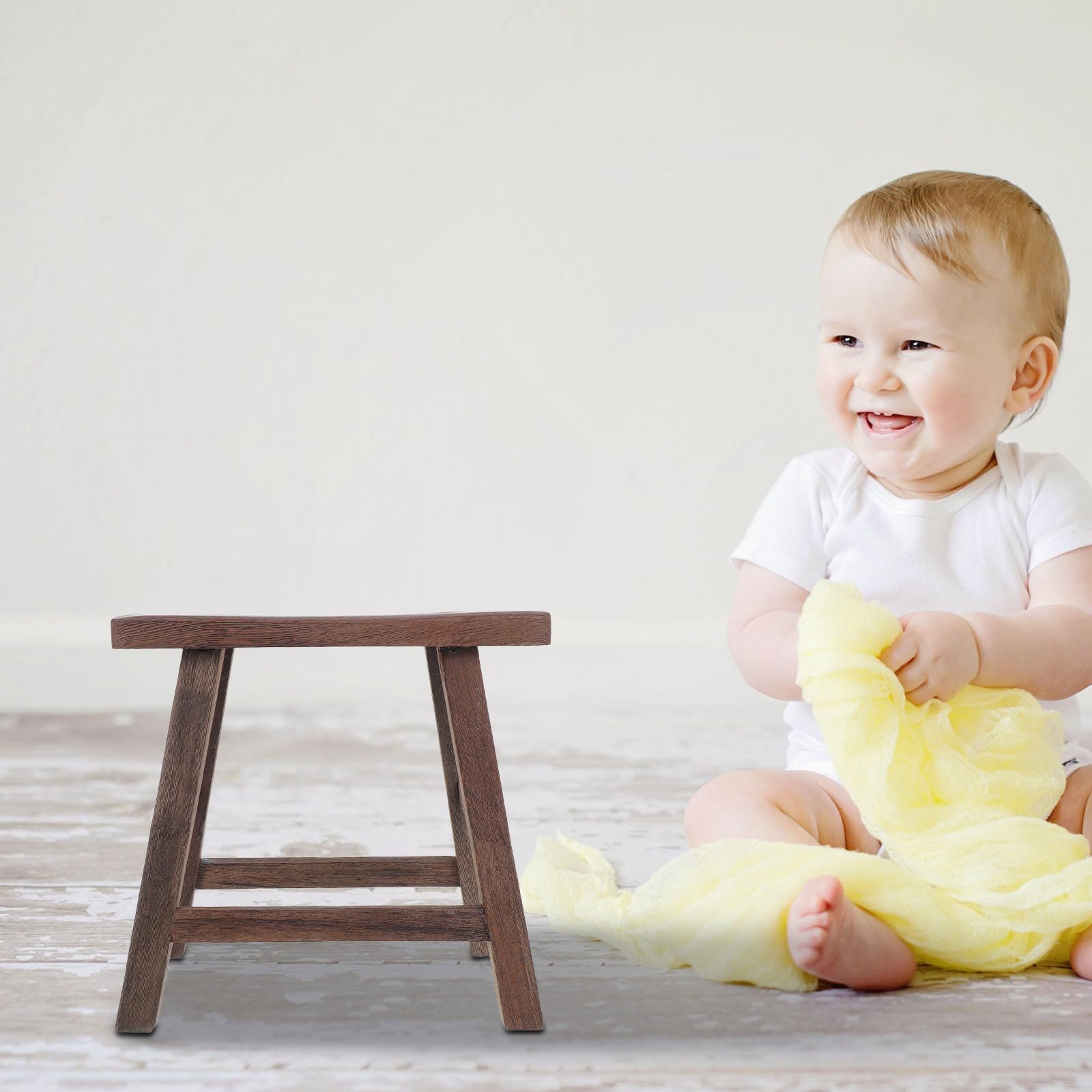 Taburete Adecuado para Ayudar a Niños a Calzarse de Madera Maciza para Niños Diseño Único de ala de Pollo Robusto y Elegante para Baño y Sala de Estar