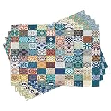 SET DE CUATRO – Cada Salvamantel tiene 30cm DE LARGO x 45cm DE ANCHO. Bordes cosidos a mano. HECHO EN TURQUIA