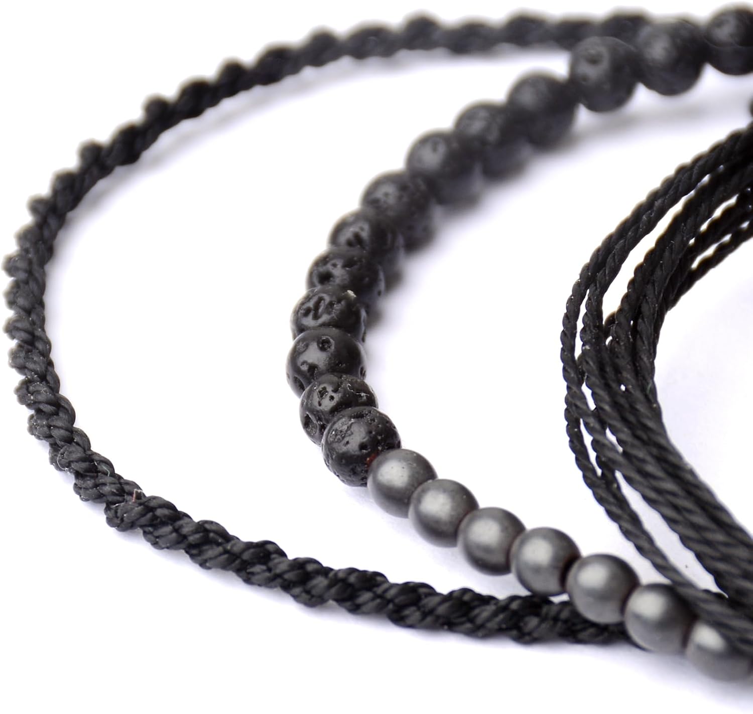 Handmade Natural Stone Beaded Healing Rope Bracelet, Waterproof, Beach Jewelry Gift for Him - Image 7