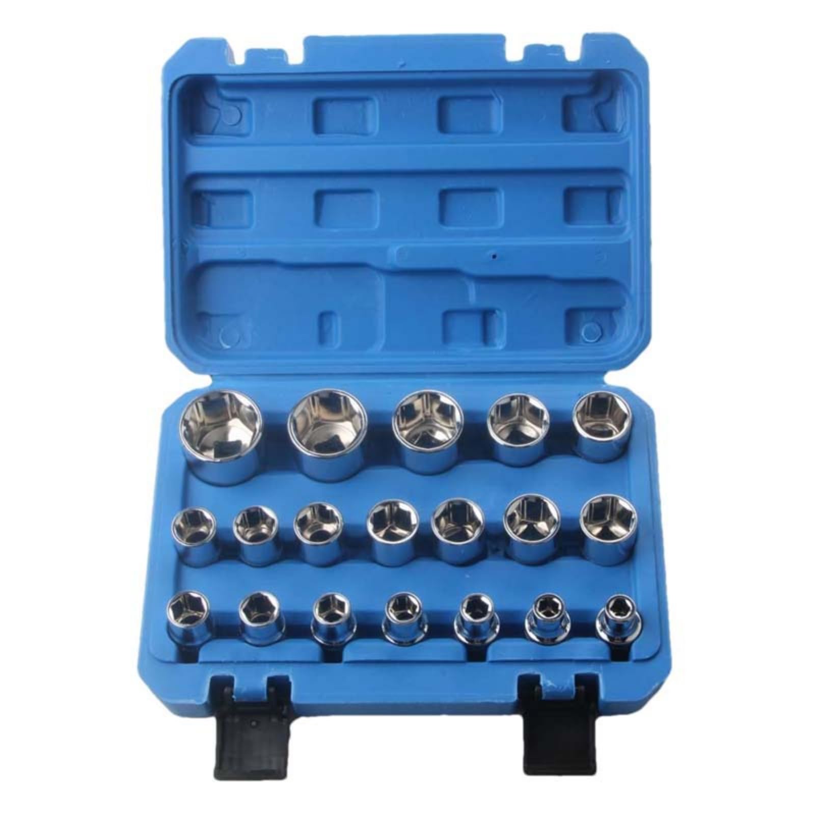 Amagogo Juego Copas con Estuche Métrico | Hexagonal, Versátil, Juego Dados Impacto con Estuche, para Taller Mecánico, Mecánicos