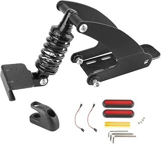 Rear Suspension Kit Electric Scooter Shock Absorber Accessories with Reflective Strips and Led Side Light for Segway Ninebot ES1 ES2 ES3 ES4 ES5