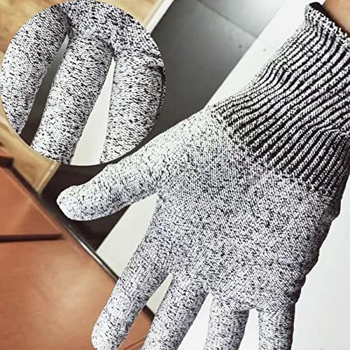 Cut Resistant Gloves, Work Gloves, Food Grade High-Performance Level 5 Protection, Safety Gloves for Kitchen Cut Meat, Outdoor Work Protective Hands, Wood Cutting (Medium)