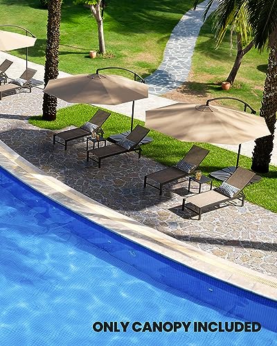 Crestlive Products Universal Patio Umbrella Replacement Canopy For 10Ft 8 Ribs Offset Umbrellas, Canopy Only (Tan) #TOP3