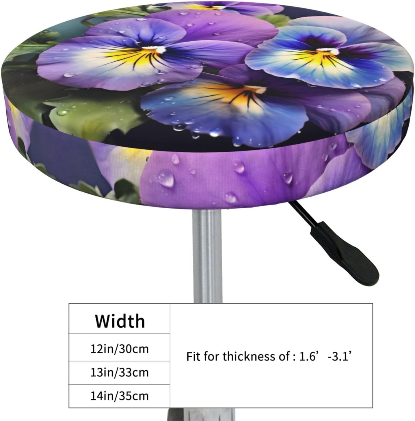 Round Bar Stool Seat Cover for Home Kitchen Dining Chair - 14 inch