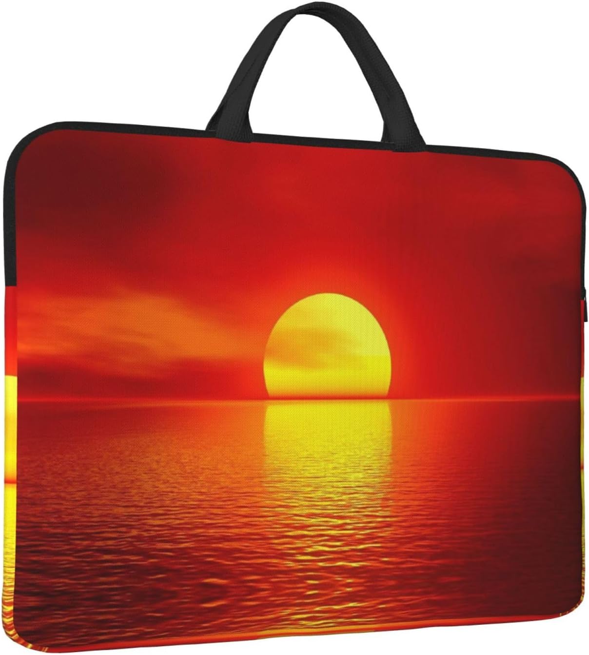 Red Sunrise Print Protective 14 Inch Laptop Case,Laptop Sleeve with Handle Compatible,Carrying Computer Bag
