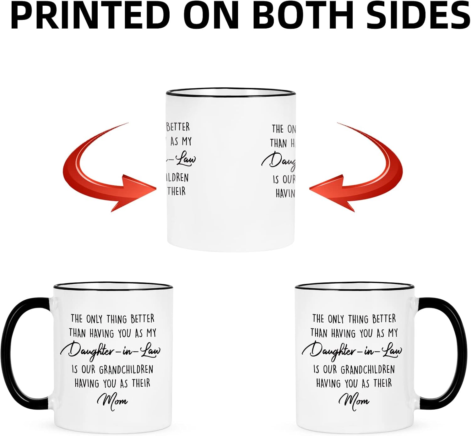 Maustic Daughter in Law Christmas Mothers Day Birthday Gifts, Only Thing Better than Having You as My Daughter in Law Mug, 11 Oz - Image 6