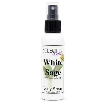 Eclectic Lady White Sage Body Spray, Double Strength, 2 ounces, Body Mist