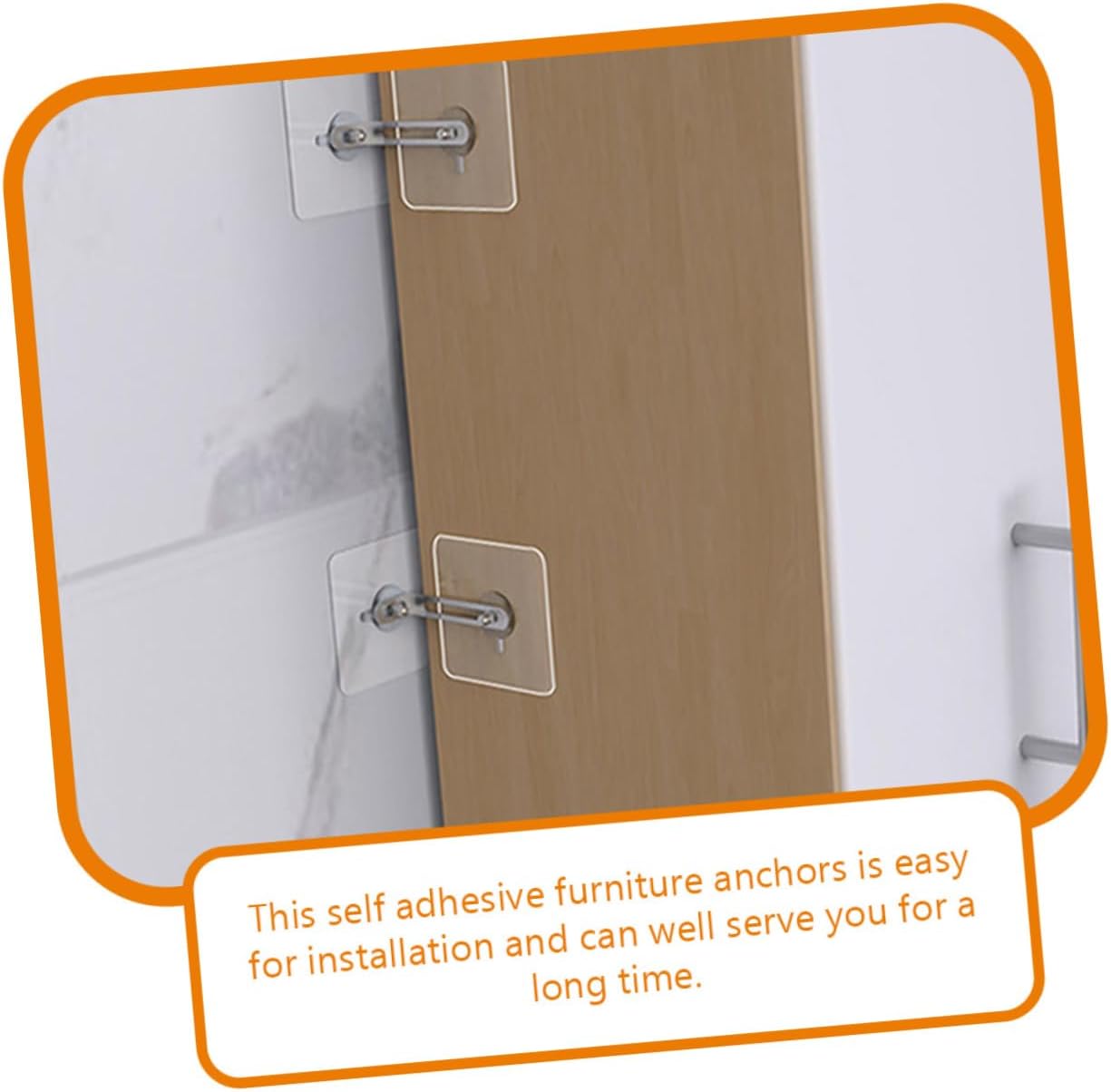 8Pcs Furniture Tip Wall Anchors Heavy Duty Adhesive Straps for Dresser Safety Easy No Drill Installation Reliable Furniture Tipping Prevention Childproof Your Home