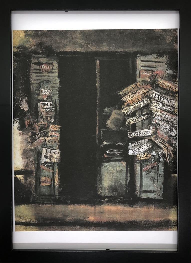 Amazon.co.jp: 佐伯祐三 新聞屋 A4 ポスター 輸送用 額付き ホビー