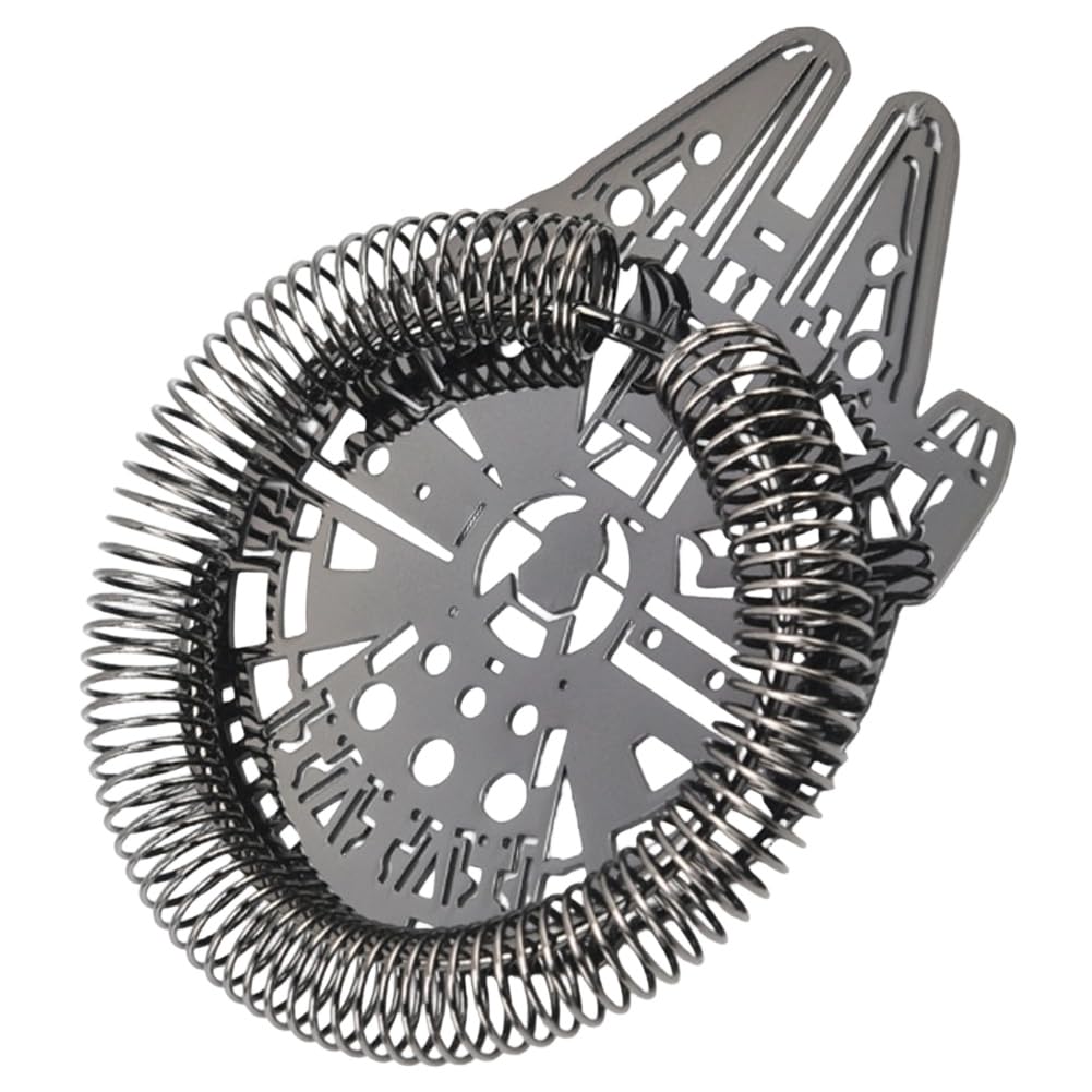 CTRLZS Black Handle 304 Stainless Steel Bar Strainer Professional for Cocktail Mixing Tool