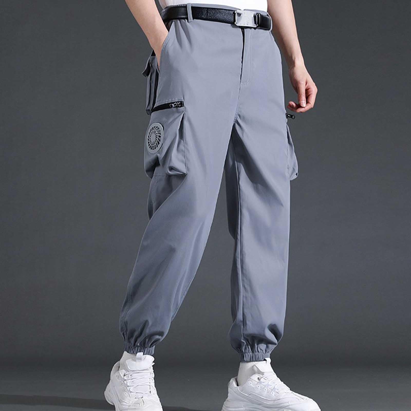 Generisch Cargohose Herren Chino Hose Jogginghose Arbeitshose Casual Sweatpants Outdoorhose Sport Trainingshose Sommerhose elastischem Bund Freizeithose Einfarbig Atmungsaktive Sporthose mit Taschen