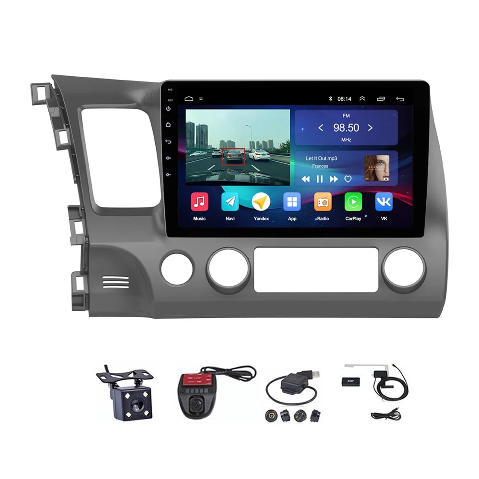 Autoradio Android Honda Civic régler problème navigation écran tactile 9 pouces
