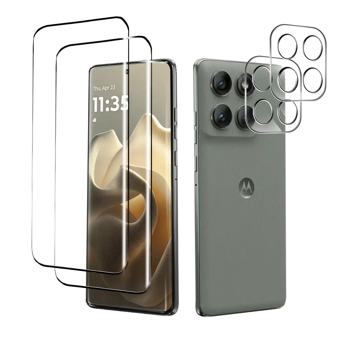 AOKUMA [2 Pezzi Pellicola in Vetro Temperato 3D per Motorola Moto Edge 60 Fusion 3D Protezioni dello schermo,Durezza