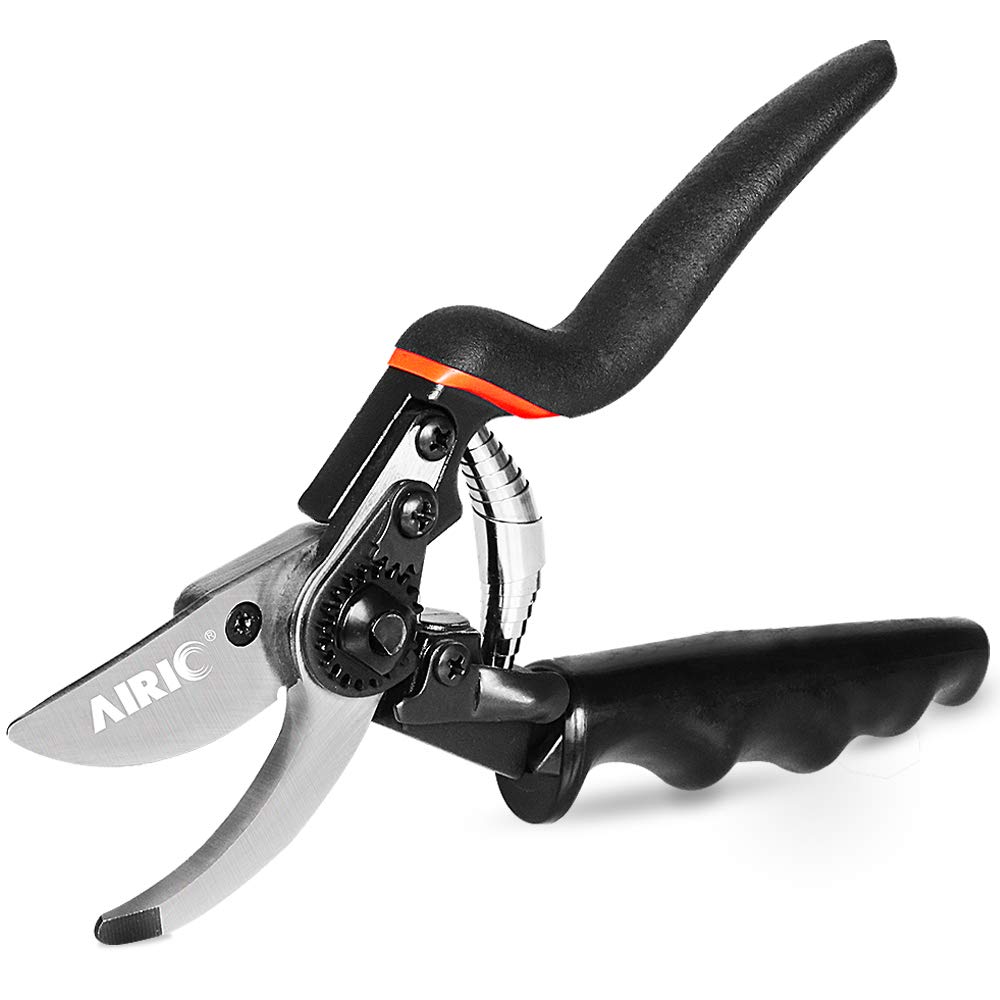 AIRIC Garden Pruning Shears for Women- New Rotary Handle for Effortless Work- Professional Sharp Stainless Steel Blades