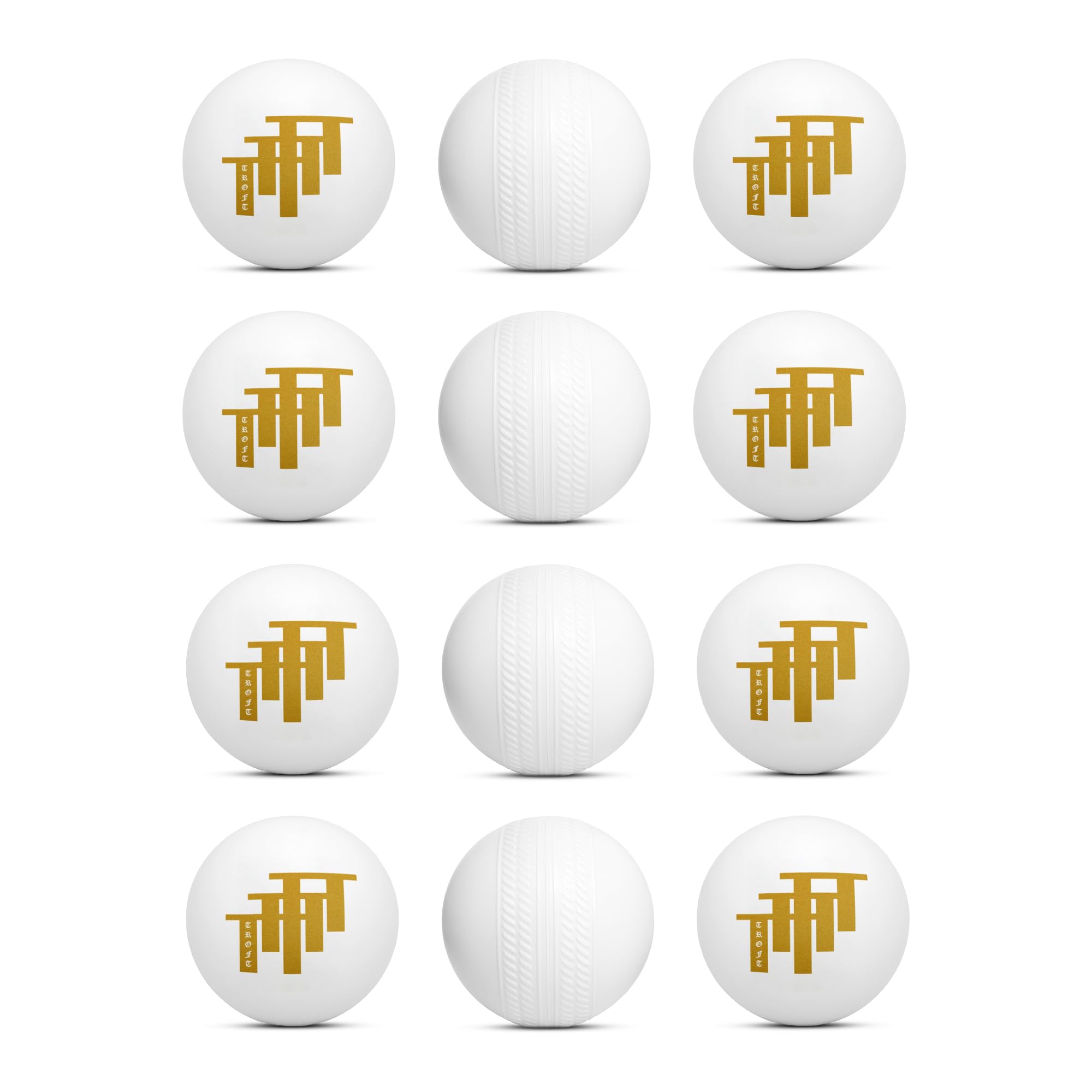 Troft Plastic Ball White Non Toxic (Pack of 12 | 100gm Per Ball)
