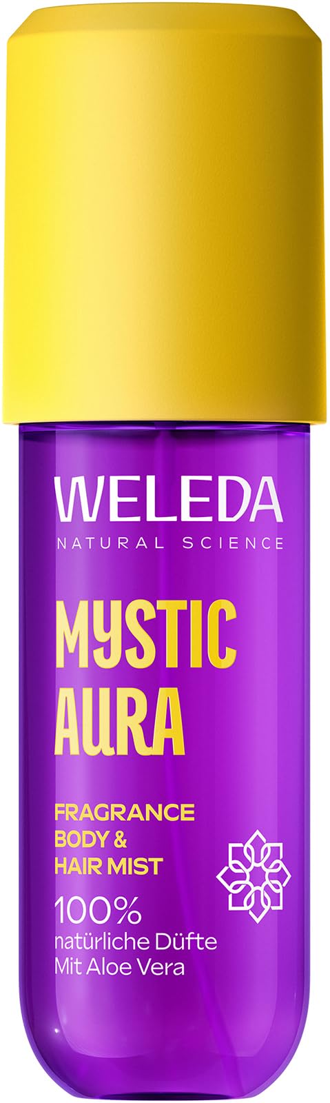 WELEDA Bio Fragrance Body & Hair Mist Mystic Aura - Naturkosmetik Bodyspray/Körperspray mi tOrange, Orchidee, Patchouli & Amber Duft erfrischt Haut & Haare (vegan, 95ml)