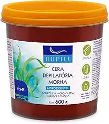 Nupill Cera Depilatória Morna Algas 600G Ambar