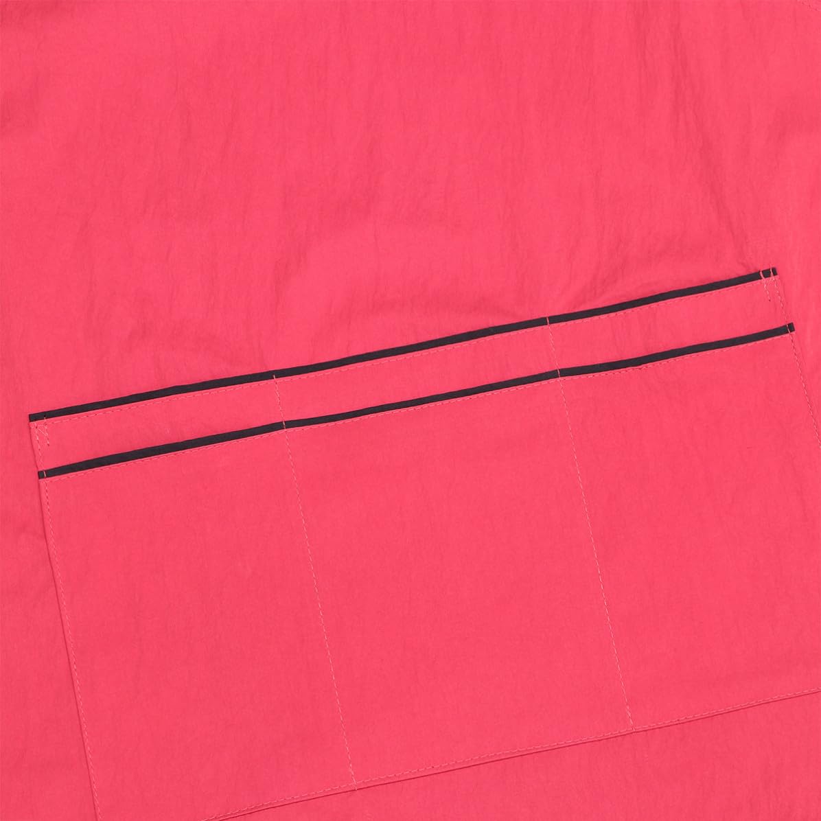 Lurrose Delantal Protector Rojo de Fibra para Cocina y Uso Comercial Bolsillos, Delantal de Trabajo para Estilistas y Peluquería en Salón