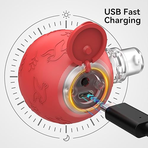 Miniatura 6 de Pelota interactiva de juguetes para gatos de interior, rodando rápidamente en alfombra, chirridos y activan el movimiento, 3 modos, sonido de