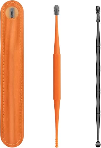 Q Grips Kit de eliminación de cera de oídos, limpiador de orejas, juego de 2 piezas de herramientas para quitar oídos, reutilizable de silicona