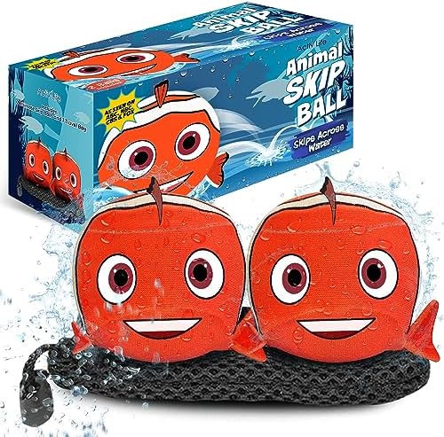 Activ Life The Ultimate Skip Ball – Water Bouncing Ball (2 Pack) Create Lasting Memories with Your Friends & Family at The Beach, Lake or Pool – Great for All Ages