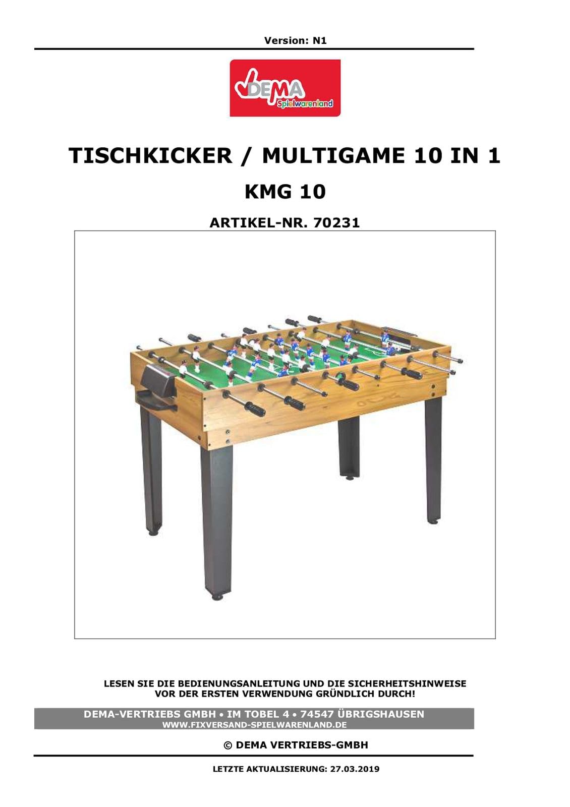 Dema - Calcio da tavolo 10 in 1
